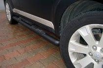 Mitsubishi Outlander 2012-2021 гг. Боковые трубы Black (2 шт., Нержавейка) фото 1