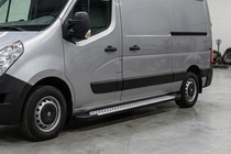 Opel Movano 2010-2021 гг. Боковые пороги Allmond (2 шт., алюминий) фото 1