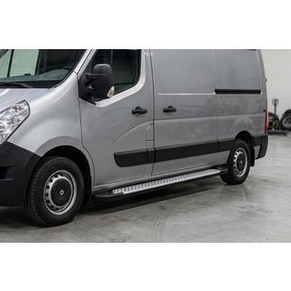 Боковые пороги Allmond (2 шт., алюминий) Opel Movano 2010-2021 гг. фото 1