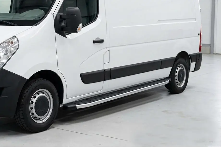 Opel Movano 2010-2021 гг. Боковые Подножки Fullmond (2 шт., Алюминий) Средняя База Фото 1