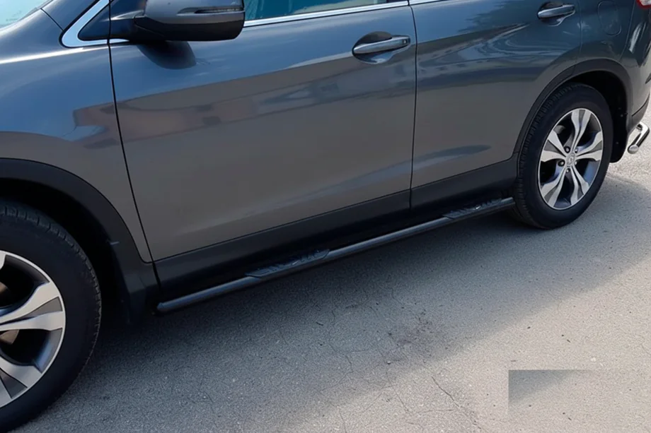 Honda CRV 2012-2016 гг. Боковые Трубы BB002 Черные (2 шт., Нержавейка) Image