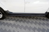 Renault Duster 2018-2024 гг. Боковые трубы BB002 Черные (2 шт., Нержавейка) фото 1