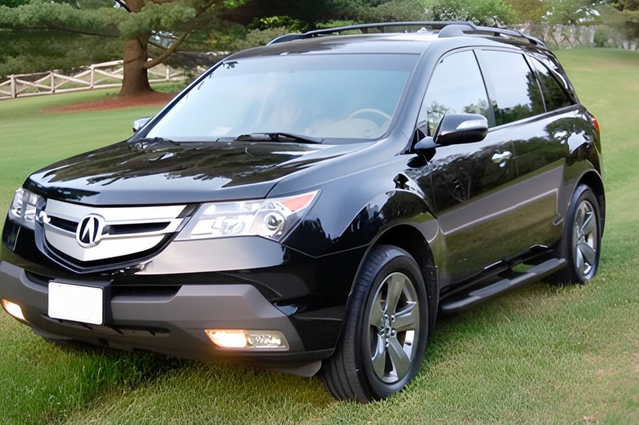 Acura MDX 2007-2013 гг. Боковые трубы Black (2 шт, нержавейка) Image