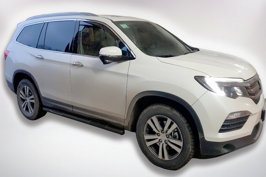 Honda Pilot 2015-2022 гг. Боковые трубы Black (2 шт., нержавейка) Image