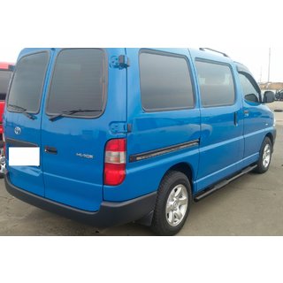 Боковые трубы Black (2 шт., нержавейка) Toyota HiAce фото 2