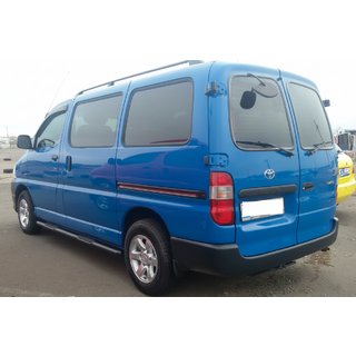 Боковые трубы Black (2 шт., нержавейка) Toyota HiAce фото 1