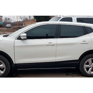 Боковые трубы Black (2017-2021, 2 шт., нерж. сталь) Nissan Qashqai 2014-2021 гг. фото 3