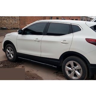 Боковые трубы Black (2017-2021, 2 шт., нерж. сталь) Nissan Qashqai 2014-2021 гг. фото 4