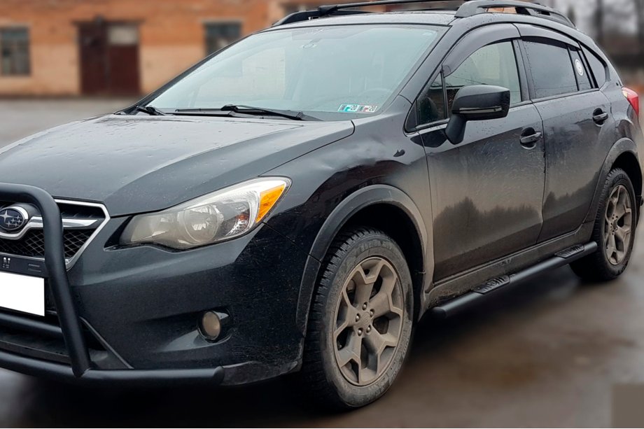 Subaru XV 2011-2017 гг. Боковые трубы BB002 Черные (2 шт., Нержавейка) Image