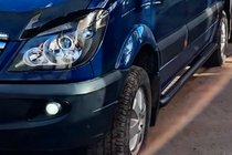 Mercedes Sprinter W906 2006–2018 гг. Боковые трубы Black (2 шт., нержавейка) фото 2