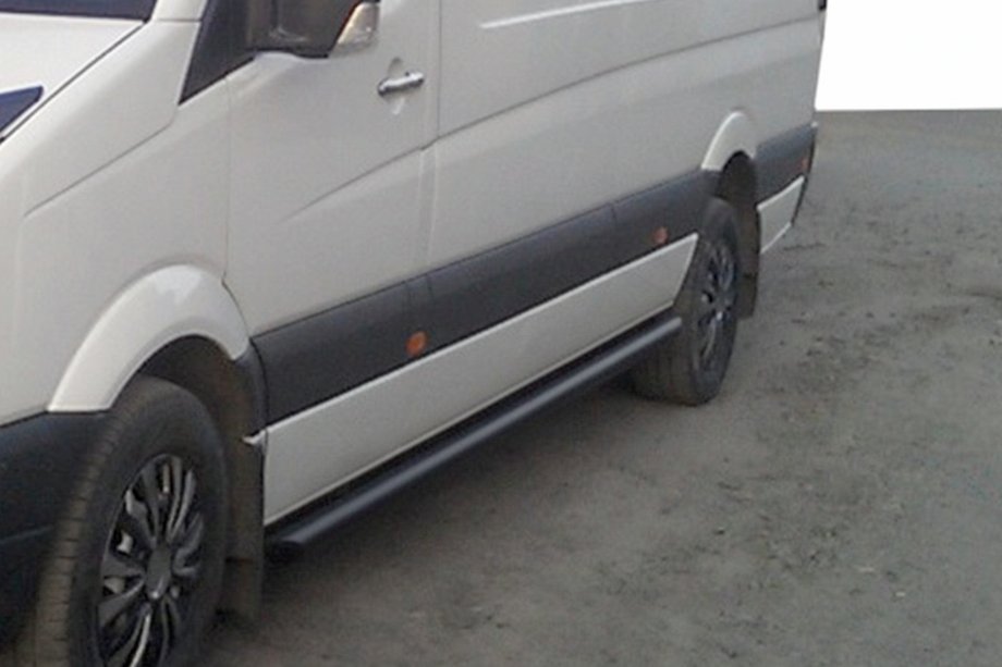 Mercedes Sprinter W906 2006–2018 гг. Боковые трубы Black (2 шт., нержавейка) Фото 4