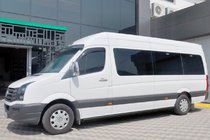 Volkswagen Crafter 2006-2016 гг. Боковые трубы Black (2 шт., нержавейка) фото 2