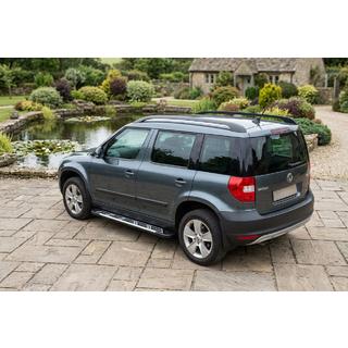 Боковые Подножки Sunrise (2 шт., Алюминий) Skoda Yeti 2009-2017 гг. фото 1
