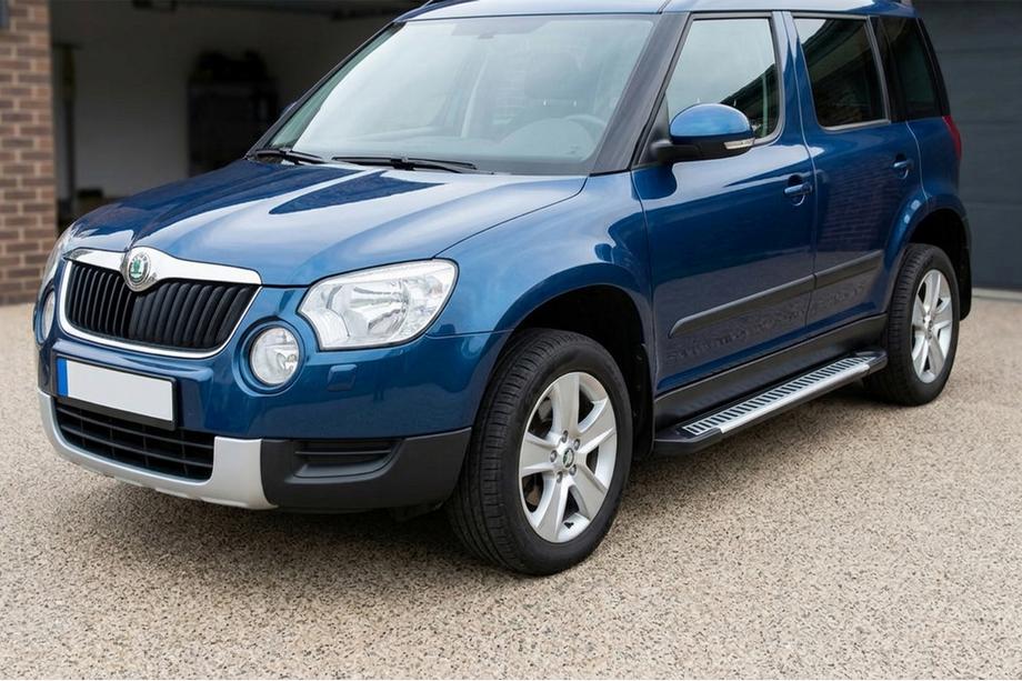 Skoda Yeti 2009-2017 гг. Боковые Подножки Line (2 шт., Алюминий) Image