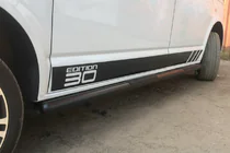 Volkswagen T5 2010-2015 гг. Боковые трубы Black (2 шт., нержавейка) фото 6