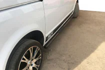 Volkswagen T5 2010-2015 гг. Боковые трубы Black (2 шт., нержавейка) фото 7