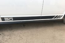 Volkswagen T6 2015-2024 гг. Боковые трубы Black (2 шт., нержавейка) фото 11