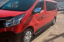Opel Vivaro 2001–2015 гг. Боковые трубы BB002 Черные (2 шт., Нержавейка) фото 4