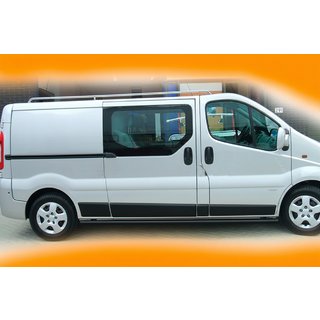 Боковые трубы BB002 Черные (2 шт., Нержавейка) Renault Trafic 2015- гг. фото 2