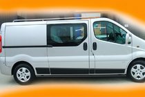 Opel Vivaro 2015-2019 гг. Боковые трубы BB002 Черные (2 шт., Нержавейка) фото 8