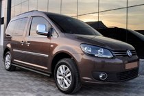 Volkswagen Caddy 2020- гг. Боковые Трубы BB001 Черные (2 шт., Нержавейка) фото 1
