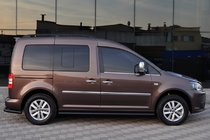Volkswagen Caddy 2020- гг. Боковые Трубы BB001 Черные (2 шт., Нержавейка) фото 10