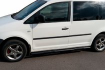 Volkswagen Caddy 2020- гг. Боковые Трубы BB001 Черные (2 шт., Нержавейка) фото 5