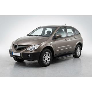 Боковые Подножки Allmond Black (2 шт., Алюминий) SsangYong Action 2005-2018 гг. фото 1