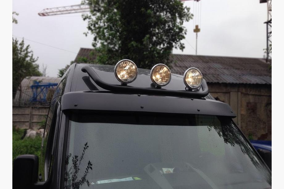 Mercedes Sprinter W907/W910 2018- гг. Передняя дуга Black (нерж. сталь) Image