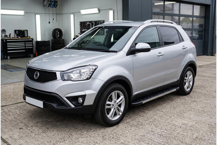 SsangYong Korando 2010-2019 гг. Боковые Подножки Duru (2 шт., Алюминий) Image