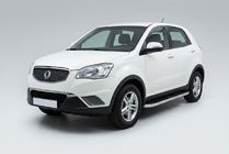 SsangYong Korando 2010-2019 гг. Боковые Подножки Tayga Grey (2 шт., Алюминий) фото 1