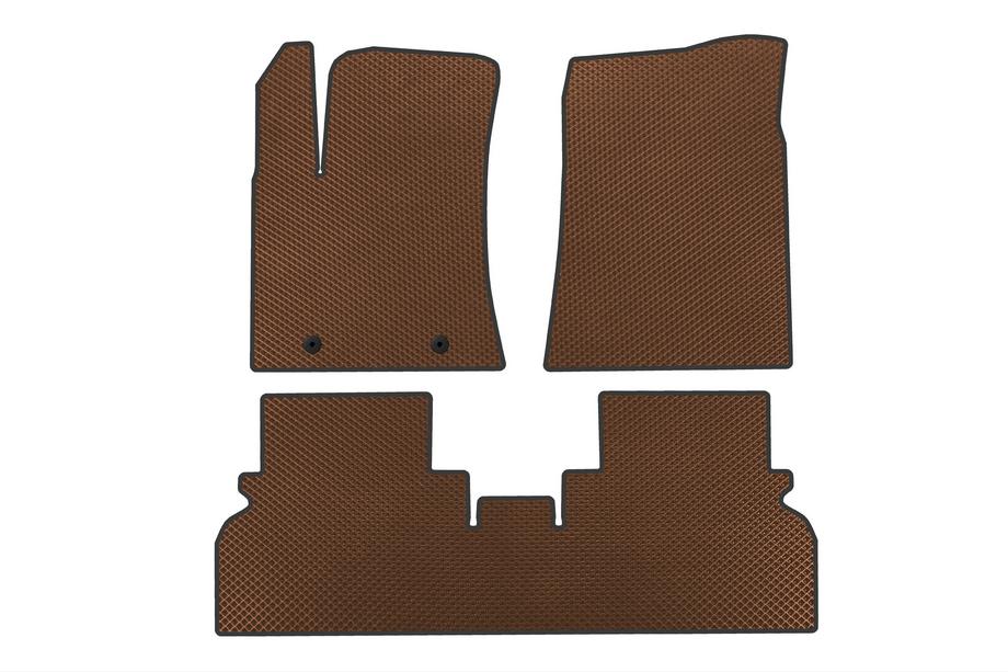 Hyundai Kona 2023- гг. Коврики EVA (Электро, Коричневый) Фото 1