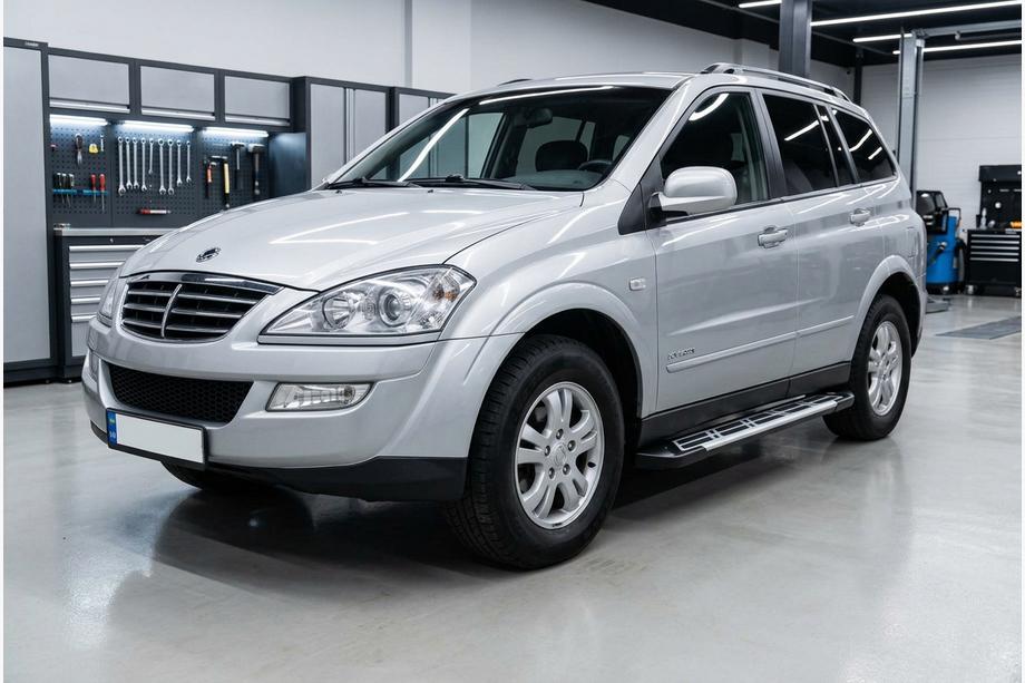 SsangYong Kyron 2005-2014 гг. Боковые Подножки Sunrise (2 шт., Алюминий) Image