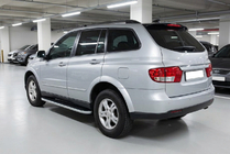 SsangYong Kyron 2005-2014 гг. Боковые Подножки Tayga Grey (2 шт., Алюминий) фото 1