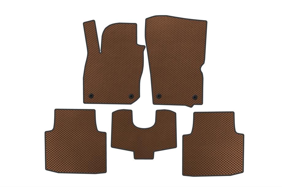 Volkswagen Passat B9 2023- гг. Коврики EVA (SW, Коричневые) Фото 1