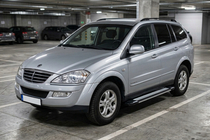 SsangYong Kyron 2005-2014 гг. Боковые Подножки Rainbow (2 шт., Алюминий) фото 1