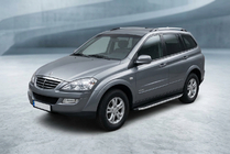 SsangYong Kyron 2005-2014 гг. Боковые Подножки Fullmond (2 шт., Алюминий) фото 1