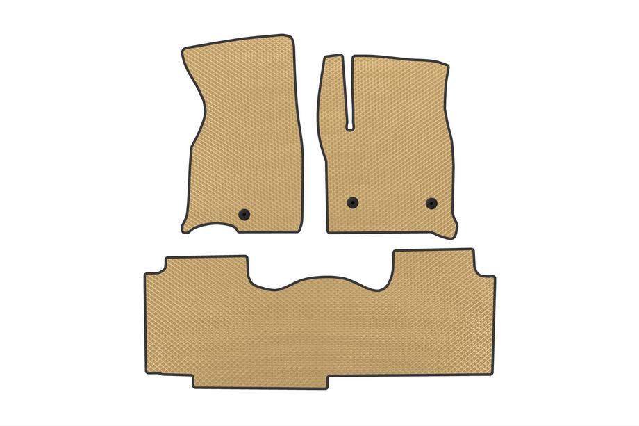 Chevrolet Tahoe 2020- гг. Коврики EVA (2 ряда, Бежевые) Фото 1