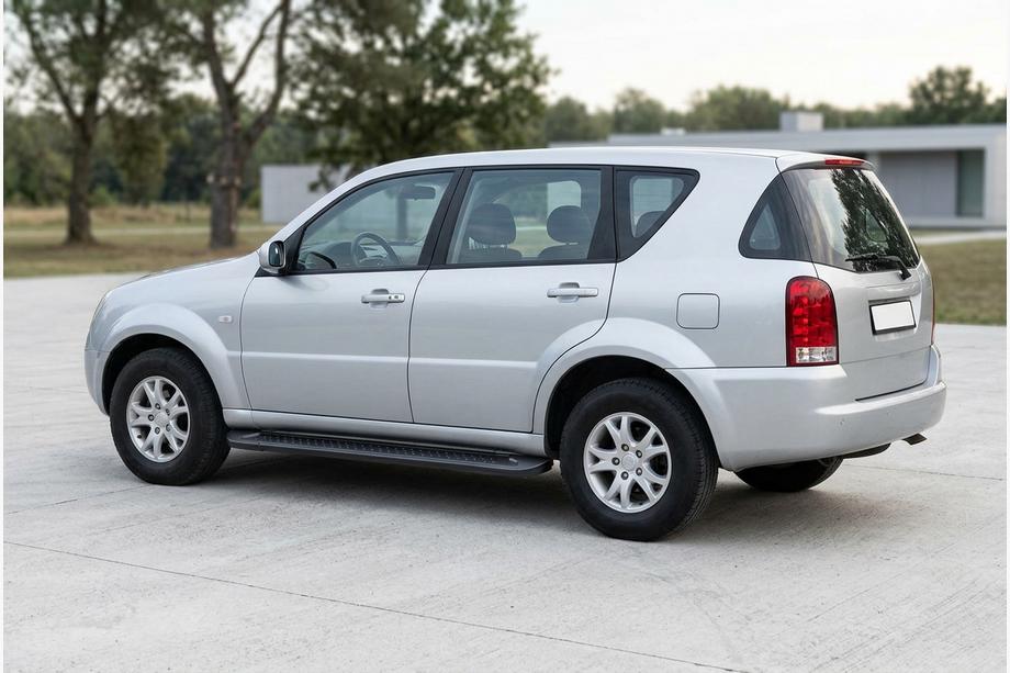 SsangYong Rexton I 2001-2017 гг. Боковые Подножки Allmond Black (2 шт., Алюминий) Фото 1