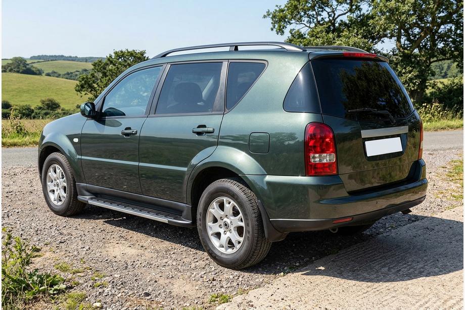 SsangYong Rexton I 2001-2017 гг. Боковые Подножки Duru (2 шт., Алюминий) Image
