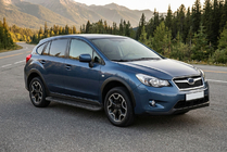 Subaru XV 2011-2017 гг. Боковые Подножки Allmond Black (2 шт., Алюминий) фото 1