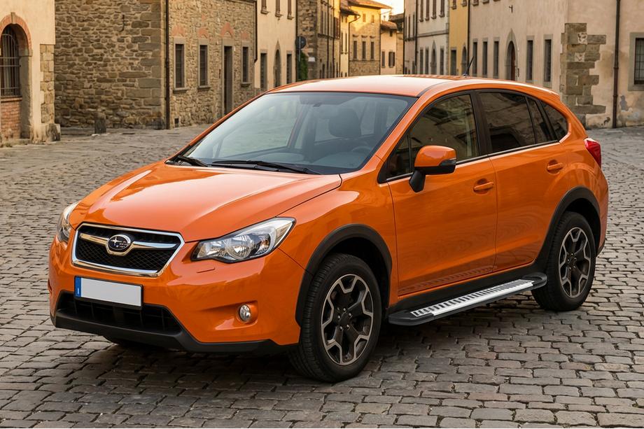 Subaru XV 2011-2017 гг. Боковые Подножки Line (2 шт., Алюминий) Image