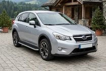 Subaru XV 2011-2017 гг. Боковые Подножки Tayga Grey (2 шт., Алюминий) фото 1