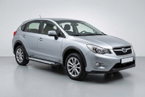 Subaru XV 2011-2017 гг. Боковые пороги Allmond Grey (2 шт., алюминий) фото 1