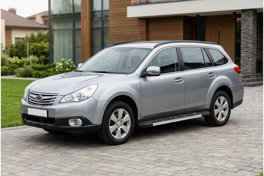 Subaru Outback 2009-2014 гг. Боковые пороги RedLine V1 (2 шт., алюминий) Image
