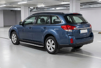 Subaru Outback 2009-2014 гг. Боковые Подножки Maydos V1 (2 шт., Алюминий и Нержавейка) фото 1