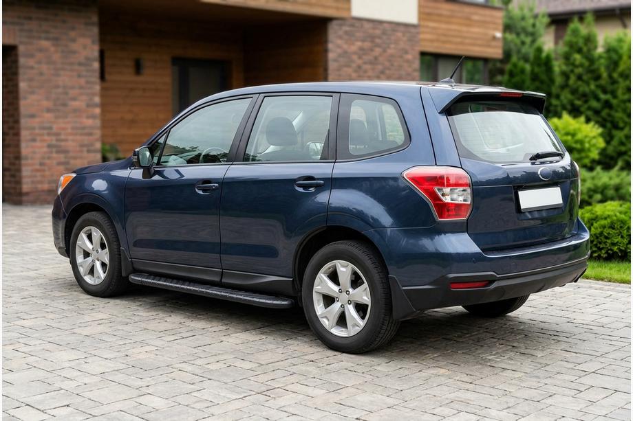 Subaru Forester 2013-2018 гг. Боковые пороги Bosphorus Black (2 шт., алюминий) Image