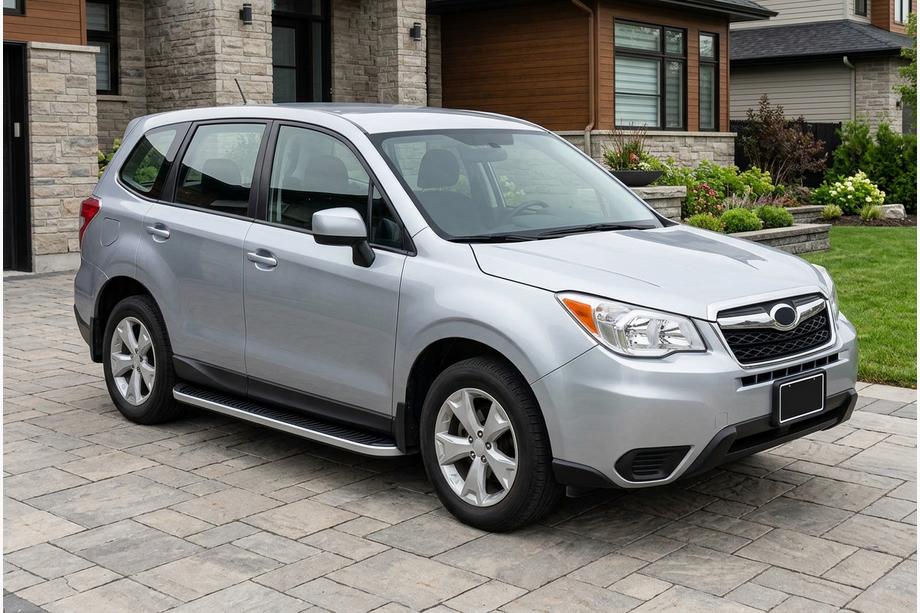 Subaru Forester 2013-2018 гг. Боковые Подножки Tayga Grey (2 шт., Алюминий) Image