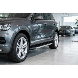 Боковые пороги RedLine V1 (2 шт., алюминий) Volkswagen Touareg 2002–2010 гг. фото 1
