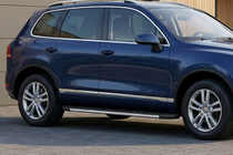 Volkswagen Touareg 2002–2010 гг. Боковые Подножки Duru (2 шт., Алюминий) фото 1